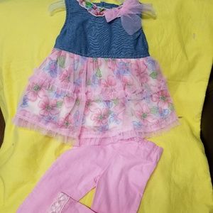 NWT Adorable country dress & leggings